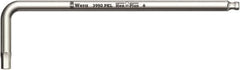 Wera - 3mm Hex, Long Arm, Hex Key - 123mm OAL, Metric System of Measurement - Apex Tool & Supply