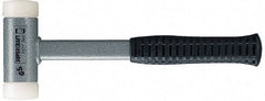 HALDER - 20 oz Head 1-3/16" Face Diam Nylon Dead Blow Hammer - 11-3/8" OAL, Steel Handle - Apex Tool & Supply