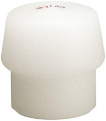 HALDER - 1-37/64" Face Diam, Grade Hard, White Hammer Tip/Face - Nylon - Apex Tool & Supply