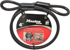 Master Lock - 4' Long Heavy Duty Cable - 3/8" Diam - Apex Tool & Supply