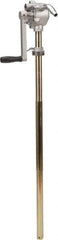PRO-LUBE - Oil Lubrication 19 Strokes/Gal Flow Aluminum Rotary Hand Pump - For 15 to 55 Gal Container, Use with Diesel Fuel, Gasoline, Kerosene & Lubricating Oil, Do Not Use with Acids, Alkalis, Corrosive Media & Solvents - Apex Tool & Supply