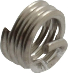 Recoil - #5-40 UNC, 1/8" OAL, Free Running Helical Insert - 3-1/4 Free Coils, Tanged, Stainless Steel, Bright Finish, 1D Insert Length - Apex Tool & Supply