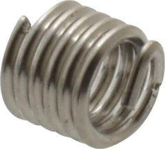 Recoil - #5-40 UNC, 0.188" OAL, Free Running Helical Insert - 5-1/2 Free Coils, Tanged, Stainless Steel, Bright Finish, 1-1/2D Insert Length - Apex Tool & Supply