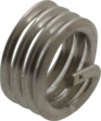 Recoil - #8-36 UNF, 0.164" OAL, Free Running Helical Insert - 3-7/8 Free Coils, Tanged, Stainless Steel, Bright Finish, 1D Insert Length - Apex Tool & Supply