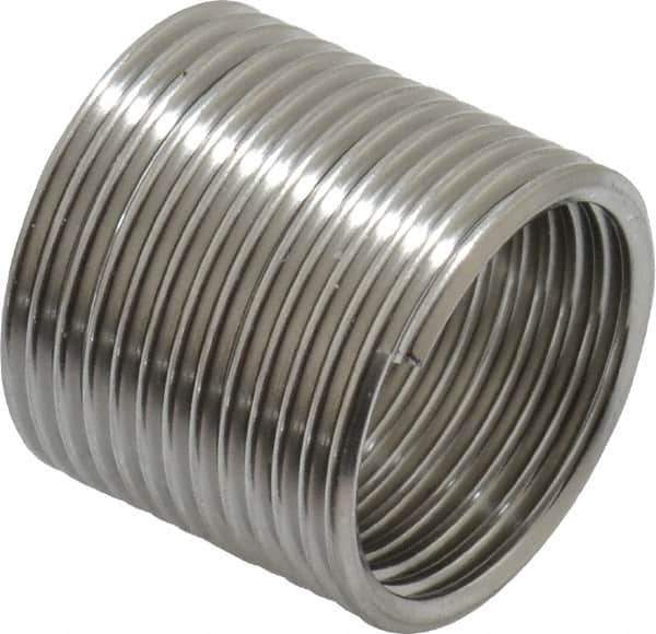 Recoil - M16x1.50 Metric Fine, 24mm OAL, Free Running Helical Insert - 13-1/8 Free Coils, Tanged, Stainless Steel, 1-1/2D Insert Length - Apex Tool & Supply