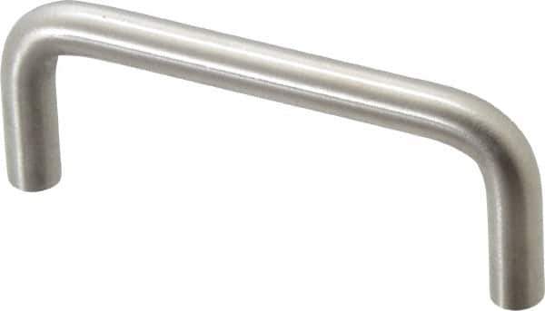 Sugatsune - 5/16" Handle Diam, Satin Finish Stainless Steel Drawer Pull - 1-11/32" Projection, 3" Center to Center, 316 Grade, 3-5/16" Wide - Apex Tool & Supply