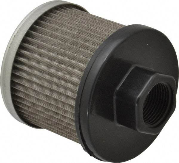 Flow Ezy Filters - 60 Mesh, 19 LPM, 5 GPM, 3.2" Diam, Female Suction Strainer without Bypass - 3/4 Port NPT, 3-1/2" Long - Apex Tool & Supply