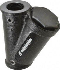 Flow Ezy Filters - 1-1/2 NPT Thread, 238 Micron, 6" Outside Diam, 7-1/2" Long, Stainless Steel Wire Cloth Media, Filter Assembly - Epoxy Coated Cast Iron - Apex Tool & Supply