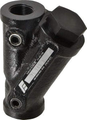 Flow Ezy Filters - 3/4 NPT Thread, 149 Micron, 3.6" Outside Diam, 4.8" Long, Stainless Steel Wire Cloth Media, Filter Assembly - Epoxy Coated Cast Iron - Apex Tool & Supply