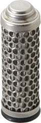 Flow Ezy Filters - 40 Micron, 1" Outside Diam, 3.4" Long, Stainless Steel Wire Cloth Media, Filter Element - 0.6" Inside Diam, Stainless Steel - Apex Tool & Supply