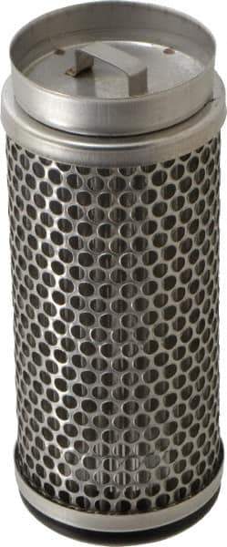 Flow Ezy Filters - 40 Micron, 2.1" Outside Diam, 5" Long, Stainless Steel Wire Cloth Media, Filter Element - 1.4" Inside Diam, Stainless Steel - Apex Tool & Supply