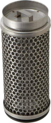 Flow Ezy Filters - 40 Micron, 2.1" Outside Diam, 5" Long, Stainless Steel Wire Cloth Media, Filter Element - 1.4" Inside Diam, Stainless Steel - Apex Tool & Supply