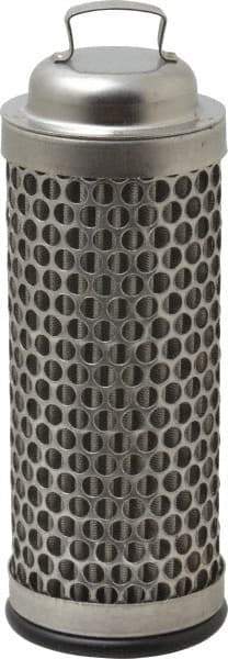 Flow Ezy Filters - 74 Micron, 1.6" Outside Diam, 4-1/2" Long, Stainless Steel Wire Cloth Media, Filter Element - 1.1" Inside Diam, Stainless Steel - Apex Tool & Supply