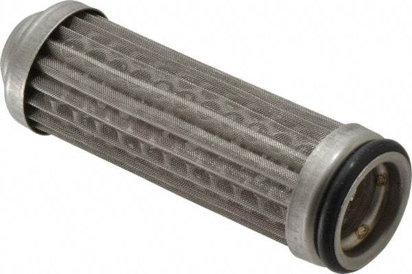 Flow Ezy Filters - 149 Micron, 1" Outside Diam, 3.4" Long, Stainless Steel Wire Cloth Media, Filter Element - 0.6" Inside Diam, Anodized Aluminum - Apex Tool & Supply