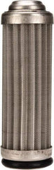 Flow Ezy Filters - 40 Micron, 1" Outside Diam, 3.4" Long, Stainless Steel Wire Cloth Media, Filter Element - 0.6" Inside Diam, Anodized Aluminum - Apex Tool & Supply