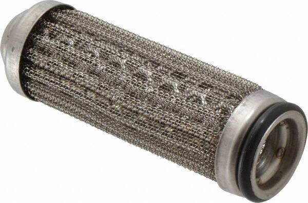 Flow Ezy Filters - 595 Micron, 1" Outside Diam, 3.4" Long, Stainless Steel Wire Cloth Media, Filter Element - 0.6" Inside Diam, Anodized Aluminum - Apex Tool & Supply