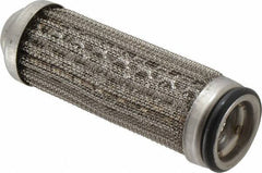 Flow Ezy Filters - 595 Micron, 1" Outside Diam, 3.4" Long, Stainless Steel Wire Cloth Media, Filter Element - 0.6" Inside Diam, Anodized Aluminum - Apex Tool & Supply