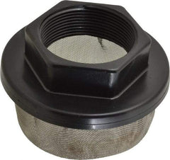 Flow Ezy Filters - 30 Mesh, 189 LPM, 50 GPM, 4.2" Diam, Female Pipe Mounted Suction Screen Strainer - 2 Port NPT, 2.6" Long - Apex Tool & Supply