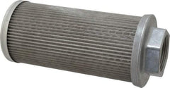 Flow Ezy Filters - 100 Mesh, 76 LPM, 20 GPM, 3.3" Diam, Female Suction Strainer without Bypass - 1 1/4 Port NPT, 7.4" Long - Apex Tool & Supply