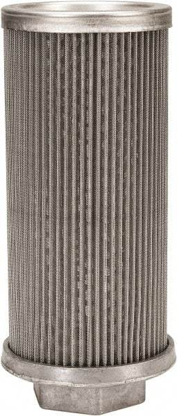 Flow Ezy Filters - 60 Mesh, 76 LPM, 20 GPM, 3.3" Diam, Female Suction Strainer without Bypass - 1-1/4 Port NPT, 7.4" Long - Apex Tool & Supply