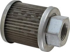 Flow Ezy Filters - 60 Mesh, 11 LPM, 3 GPM, 2.1" Diam, Female Suction Strainer without Bypass - 1/2 Port NPT, 2.7" Long - Apex Tool & Supply