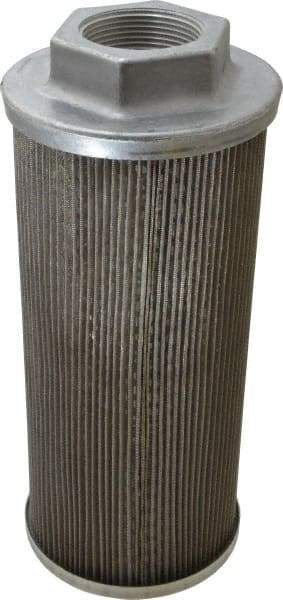 Flow Ezy Filters - 60 Mesh, 189 LPM, 50 GPM, 4.3" Diam, Female Suction Strainer without Bypass - 1-1/2 Port NPT, 9.8" Long - Apex Tool & Supply