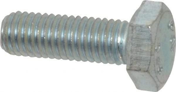 Value Collection - M10x1.50mm Metric Coarse, 30mm Length Under Head Hex Head Cap Screw - Fully Threaded, Grade 10.9 Steel, Zinc-Plated Finish, 17mm Hex - Apex Tool & Supply