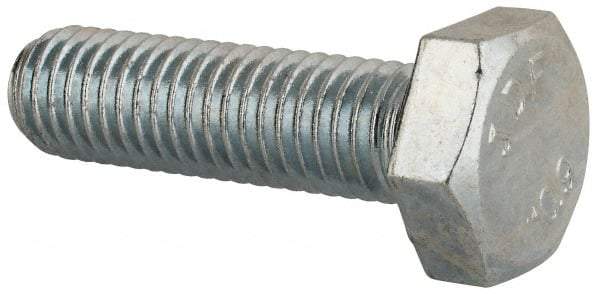 Value Collection - M10x1.50mm Metric Coarse, 35mm Length Under Head Hex Head Cap Screw - Fully Threaded, Grade 10.9 Steel, Zinc-Plated Finish, 17mm Hex - Apex Tool & Supply