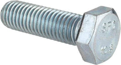 Value Collection - M12x1.75mm Metric Coarse, 40mm Length Under Head Hex Head Cap Screw - Fully Threaded, Grade 10.9 Steel, Zinc-Plated Finish, 19mm Hex - Apex Tool & Supply