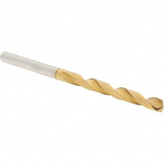 Guhring - 11/64" 118° High Speed Steel Jobber Drill - TiN Finish, Right Hand Cut, Spiral Flute, Straight Shank, 80mm OAL, Standard Point - Apex Tool & Supply