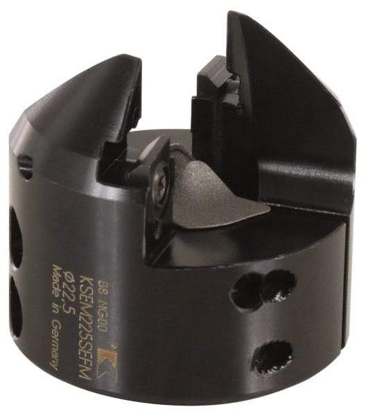 Kennametal - Series KSEM, 13.5mm ID, 39mm Overall Diam, 40mm OAL Drilling Chamfer Ring - 3.42807R001 Insert, 45° Chamfer, 2 Inserts - Apex Tool & Supply