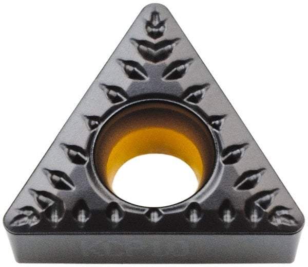 Kennametal - TCMT32.52 MP Grade KCP10 Carbide Turning Insert - TiCN/Al2O3 Finish, 60° Triangle, 3/8" Inscr Circle, 5/32" Thick, 1/32" Corner Radius - Apex Tool & Supply