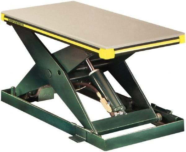 Southworth - 2,000 Lb Capacity Hydraulic Scissor Lift Table - 6-3/4" to 42-3/4" Lift Height, 48" Platform Length x 48" Platform Width - Apex Tool & Supply