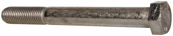 Value Collection - 7/8-9 UNC, 8" Length Under Head Hex Head Cap Screw - Partially Threaded, Grade 316 Stainless Steel, Uncoated, 1-5/16" Hex - Apex Tool & Supply
