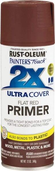 Rust-Oleum - 12 oz Red Aerosol Primer - 10 to 12 Sq Ft Coverage, Interior/Exterior - Apex Tool & Supply