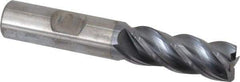 Kennametal - 1/2", 4 Flute, Solid Carbide, 0.03" Corner Radius End Mill - 3" OAL, 1-1/4" LOC - Apex Tool & Supply