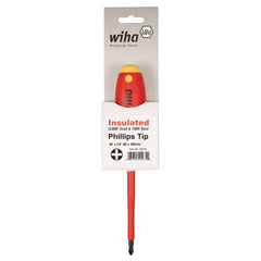 Insulated Cushion Grip Phillips Screwdriver #4 × 200 mm In Carded Hanger - Apex Tool & Supply
