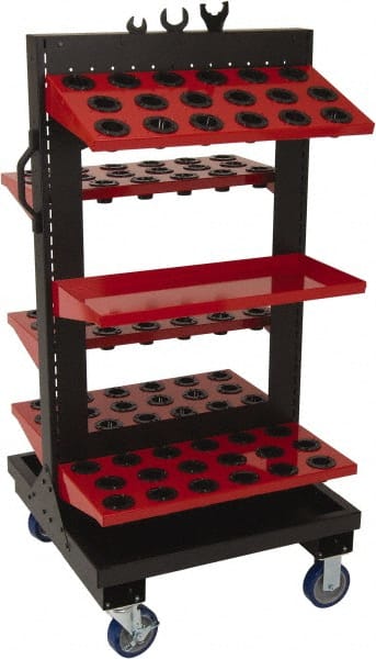 Huot - 90 Tool Capacity, HSK HSK 63A Taper ToolScoot Tree CNC Tool Cart - Apex Tool & Supply