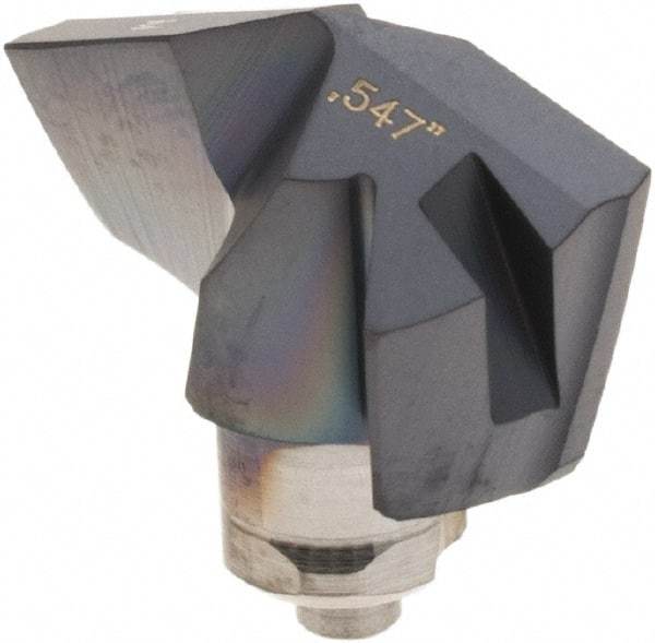 Iscar - Series ICM, 13.89mm Diam Grade IC908 140° Replaceable Drill Tip - Carbide, TiAlN Finish, 13 Seat Size - Apex Tool & Supply