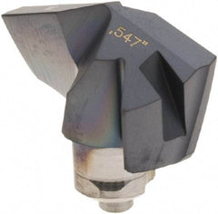 Iscar - Series ICM, 13.89mm Diam Grade IC908 140° Replaceable Drill Tip - Carbide, TiAlN Finish, 13 Seat Size - Apex Tool & Supply