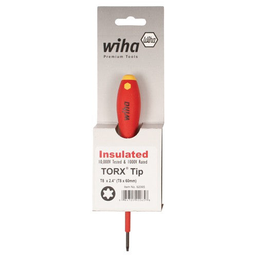 Insulated Cushion Grip Torx Screwdriver T5 × 60 mm In Carded Hanger - Apex Tool & Supply
