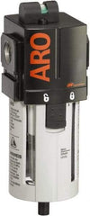 ARO/Ingersoll-Rand - 1/2" Port Coalescing Filter - Polycarbonate Bowl, Automatic Drain, 150 Max psi, 0.3 Micron Rating, 2.756" Long x 2.874" Wide x 8.583" High - Apex Tool & Supply