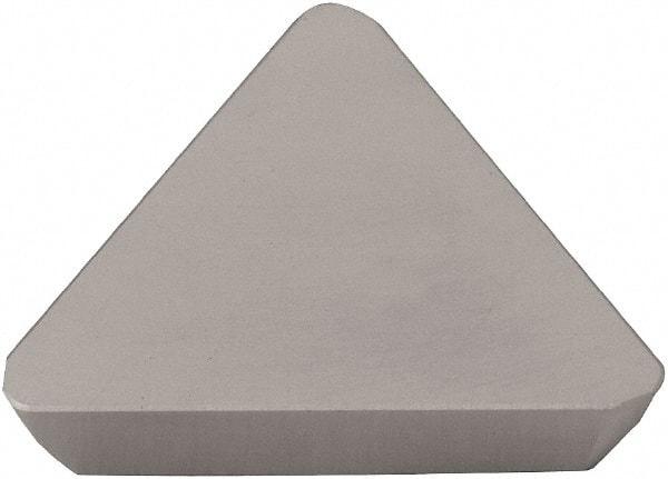 Kyocera - TEEN43 Grade TN100M Cermet Milling Insert - TiCN/NbC Finish, 3/16" Thick, 1/2" Inscribed Circle - Apex Tool & Supply