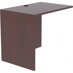 ALERA - Woodgrain Laminate Return/Bridge Shell Desk - 35" Wide x 23-5/8" Deep x 29-5/8" High, Mahogany - Apex Tool & Supply