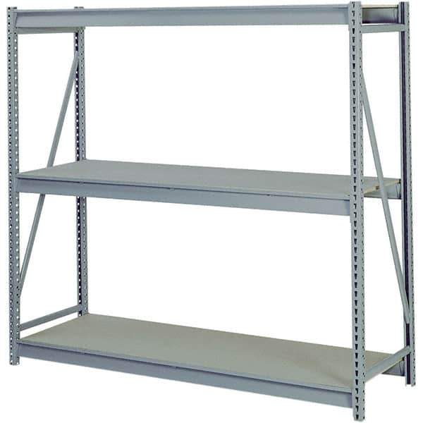 Lyon - 3 Shelf Starter Particle Board Steel Shelving - 10,000 Lb Capacity, 72" Wide x 72" High x 48" Deep, Dove Gray - Apex Tool & Supply
