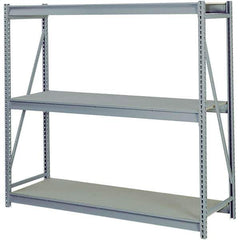Lyon - 3 Shelf Starter Particle Board Steel Shelving - 10,000 Lb Capacity, 72" Wide x 72" High x 48" Deep, Dove Gray - Apex Tool & Supply