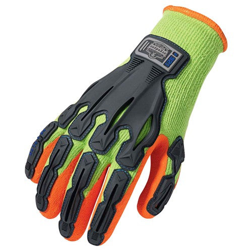 921 S Lime Impact-Reduc Glove Thermal Rubber-Dipped Dorsal - Apex Tool & Supply