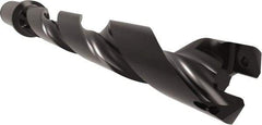 Allied Machine and Engineering - Series 26, 26 to 29mm Diam, 1-1/4" Diam Straight Shank with Flange, Helical Flute Spade Drill - 7-63/64" Max Depth, 9-5/8" Body Length, 11-29/32" OAL, Standard Length, Through Coolant - Apex Tool & Supply