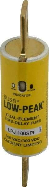 Cooper Bussmann - 300 VDC, 600 VAC, 100 Amp, Time Delay General Purpose Fuse - Bolt-on Mount, 4-5/8" OAL, 100 at DC, 300 at AC (RMS) kA Rating, 1-7/64" Diam - Apex Tool & Supply