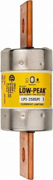 Cooper Bussmann - 300 VDC, 600 VAC, 250 Amp, Time Delay General Purpose Fuse - Bolt-on Mount, 7-1/8" OAL, 100 at DC, 300 at AC (RMS) kA Rating, 2" Diam - Apex Tool & Supply